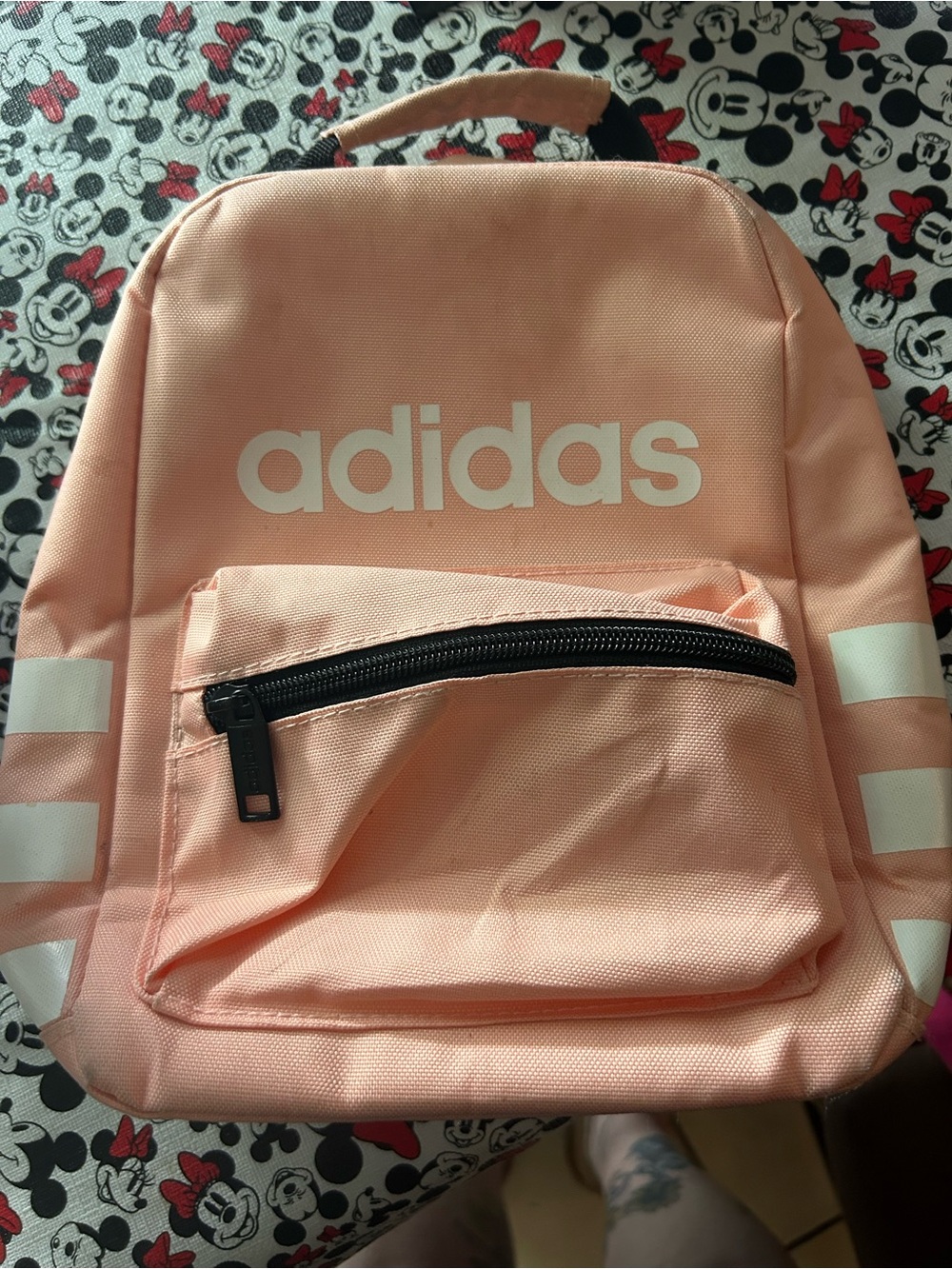 adidas Peach Pink lunch boxwith White Logo